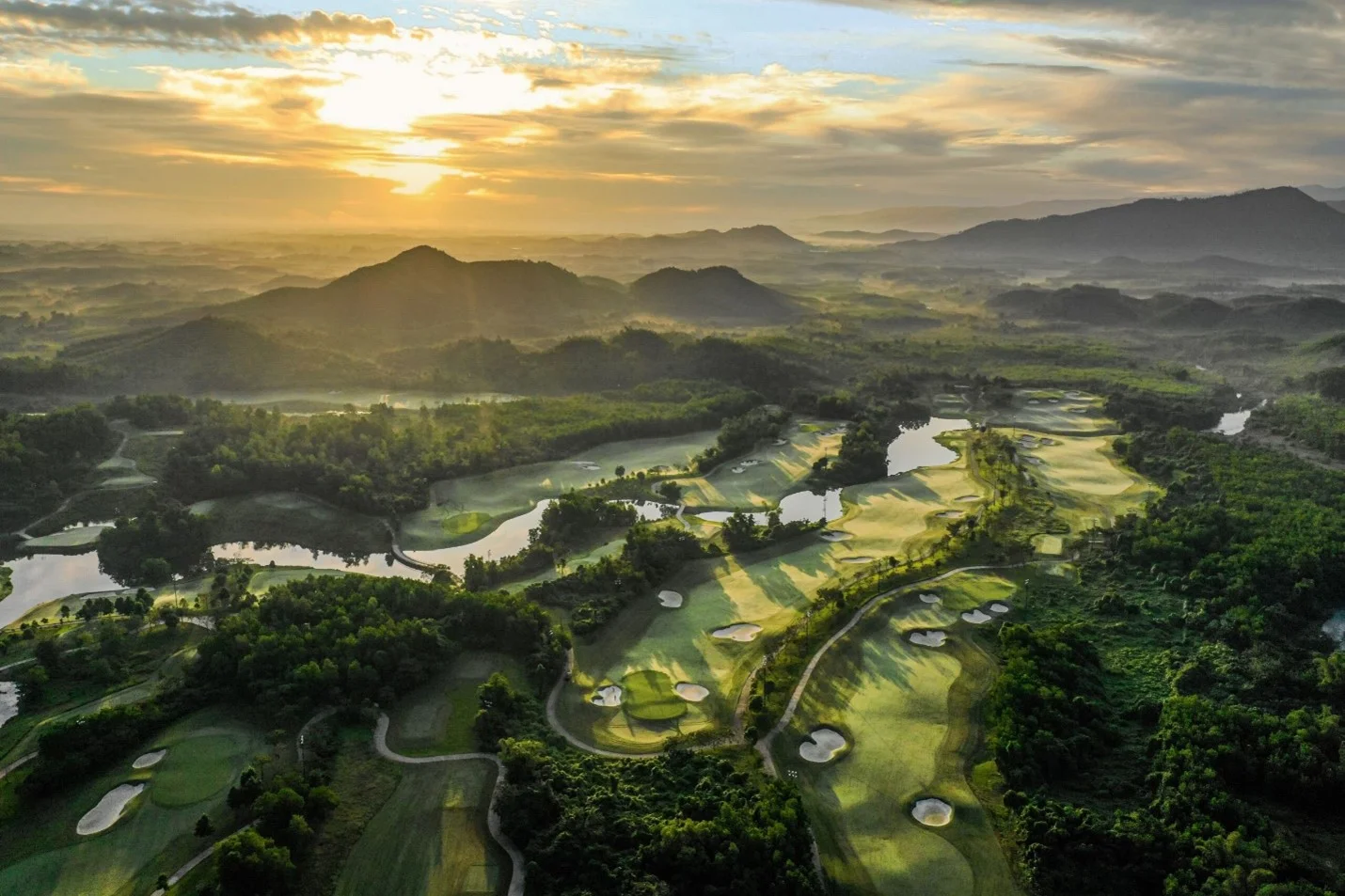 Vietnam Ba Na Hills Aerial Sunset - Luxury Golf Tours Asia 2026